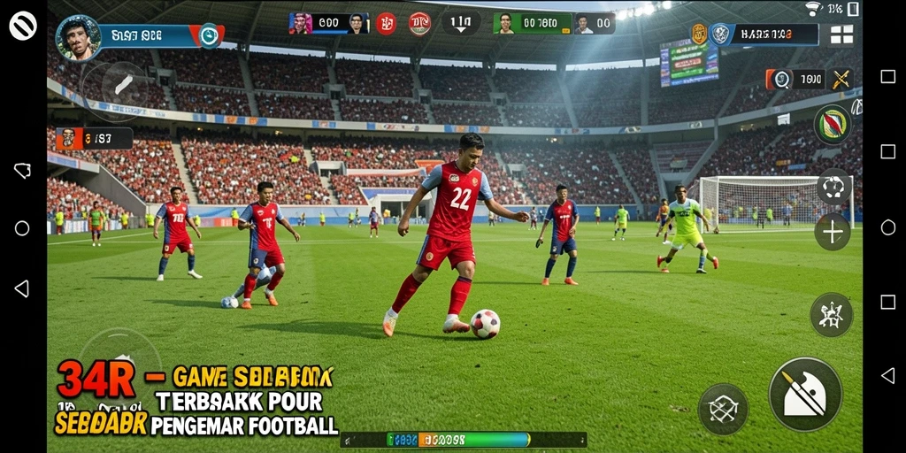 Gameplay seru di lapangan sepak bola virtual 34R.
