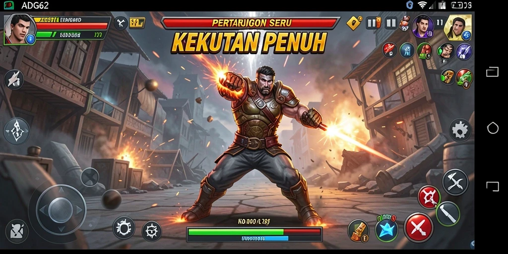 Tampilan mendebarkan dari pertarungan di ADG62.