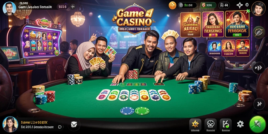 Screenshot D06 menampilkan dealer langsung dan permainan kasino yang menyenangkan.