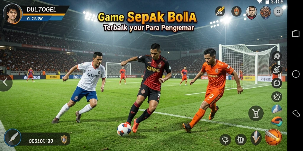 Tampilan gameplay menarik di DULTOGEL dengan aksi sepak bola seru.