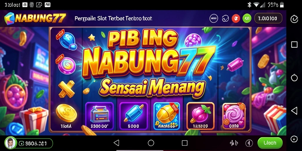 Screenshot gameplay NABUNG77 yang menunjukkan fitur slot yang menghibur.