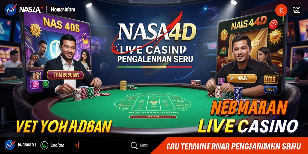 Tampilan gameplay seru di aplikasi Live Casino NASA4D.