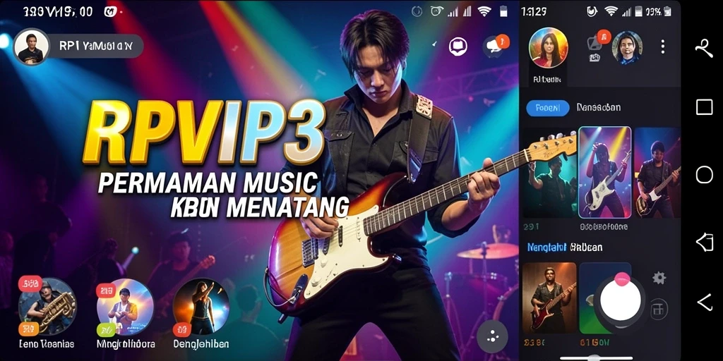 Tampilan gameplay RPVIP3 saat menyanyikan lagu-lagu favorit.