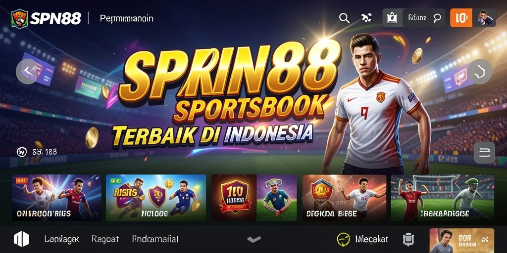 Tampilan antarmuka pengguna SPN88 yang intuitif dan menarik untuk sportsbook.